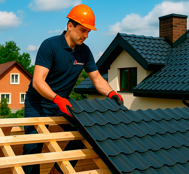 Кровля из металлочерепицы под ключ в Красном Куте