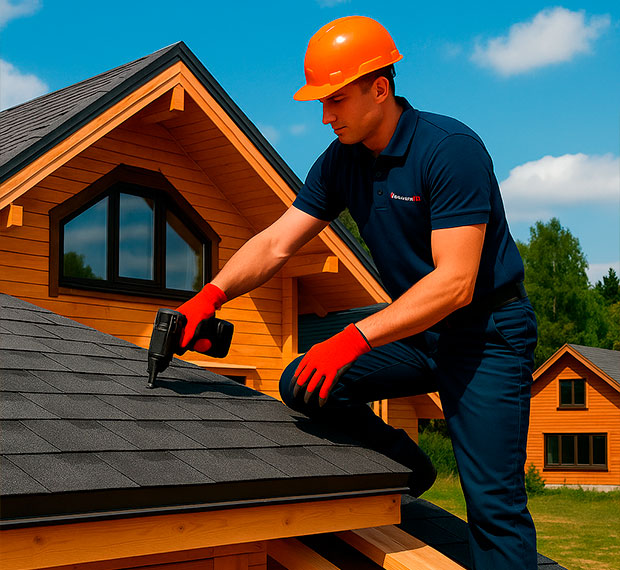 Монтаж кровли из мягкой черепицы в Красном Куте