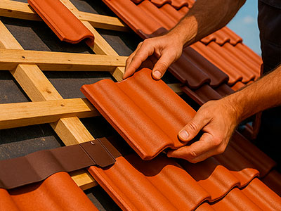 Монтаж кровли из черепицы